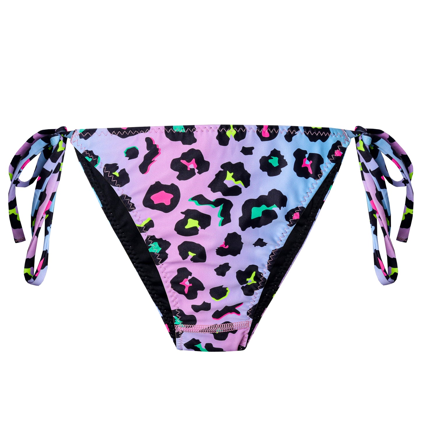 Sky Leopard Print Tie Side String Bikini Bottom