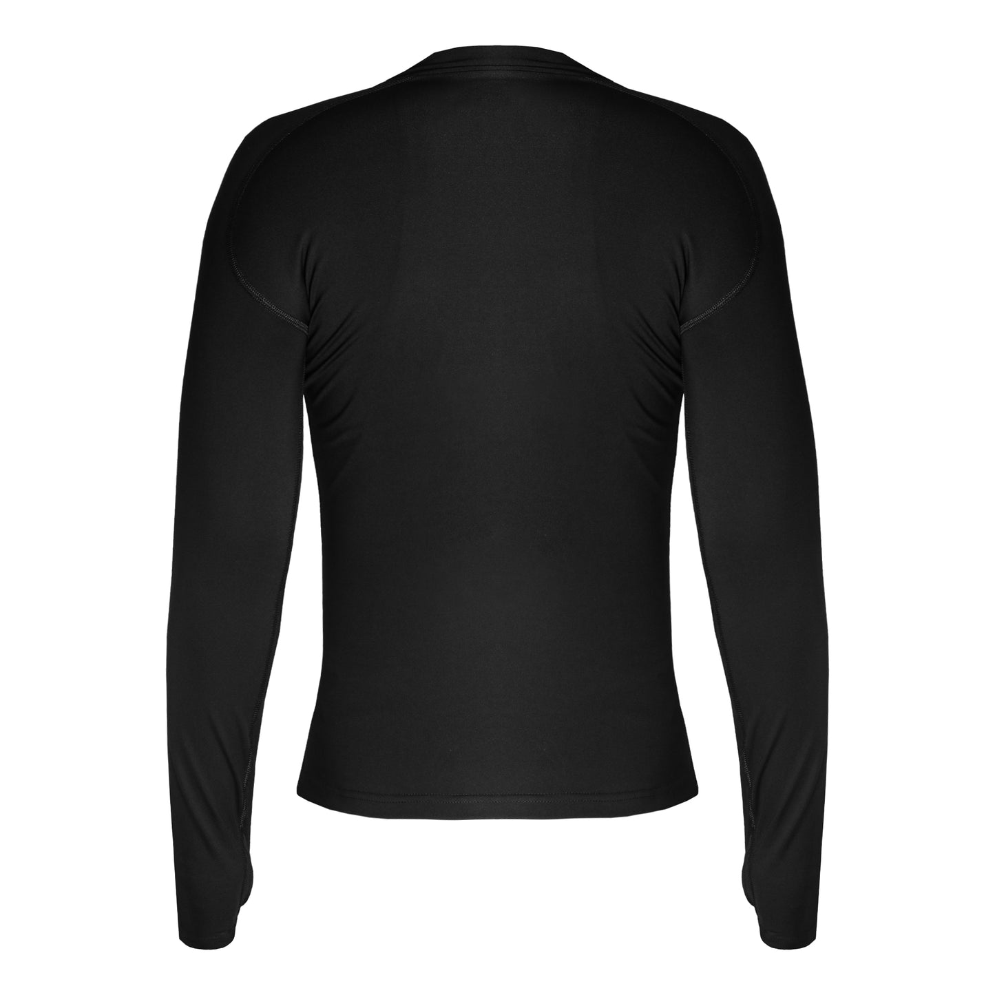 Women's Slim Black Plain Long Sleeve Jacket with Thumb Hole & Side Pockets