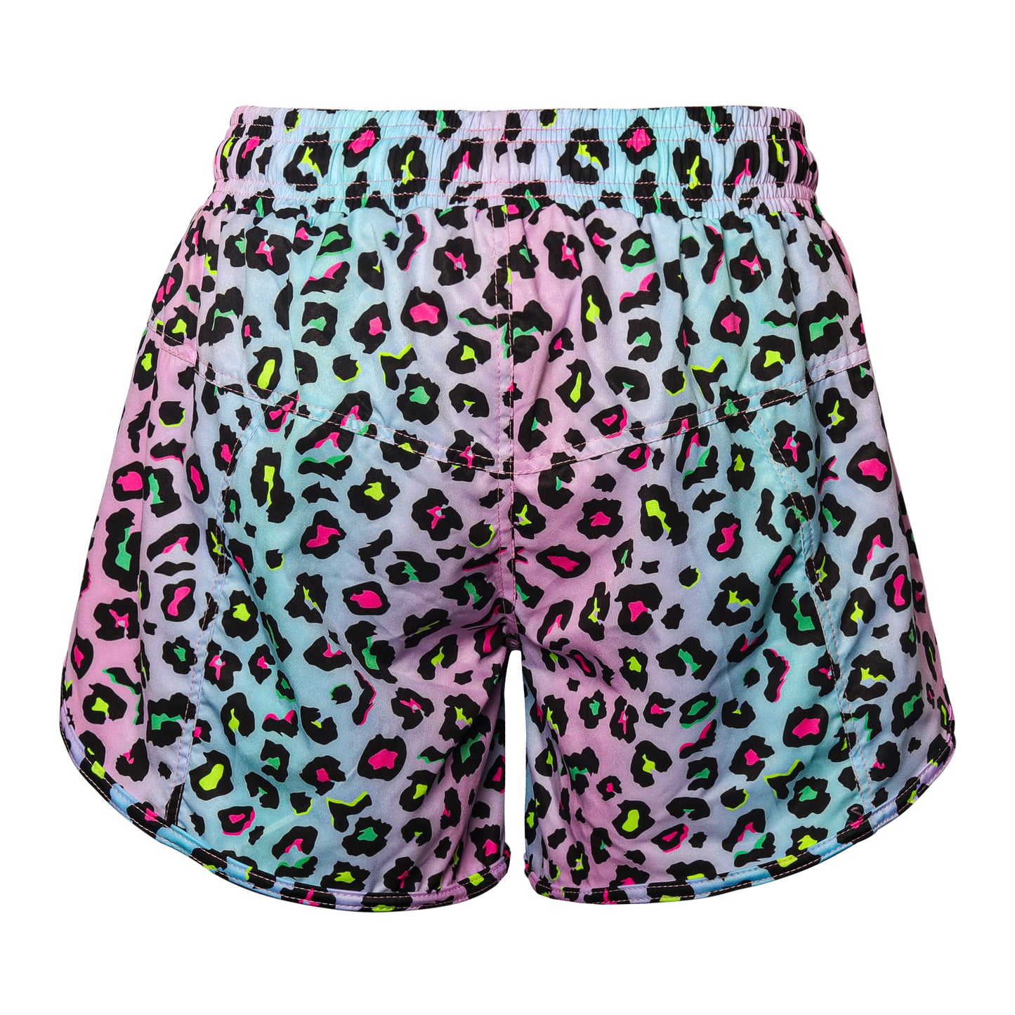 Women's Sky Leopard Print Loose Shorts with Zip Side Pockets