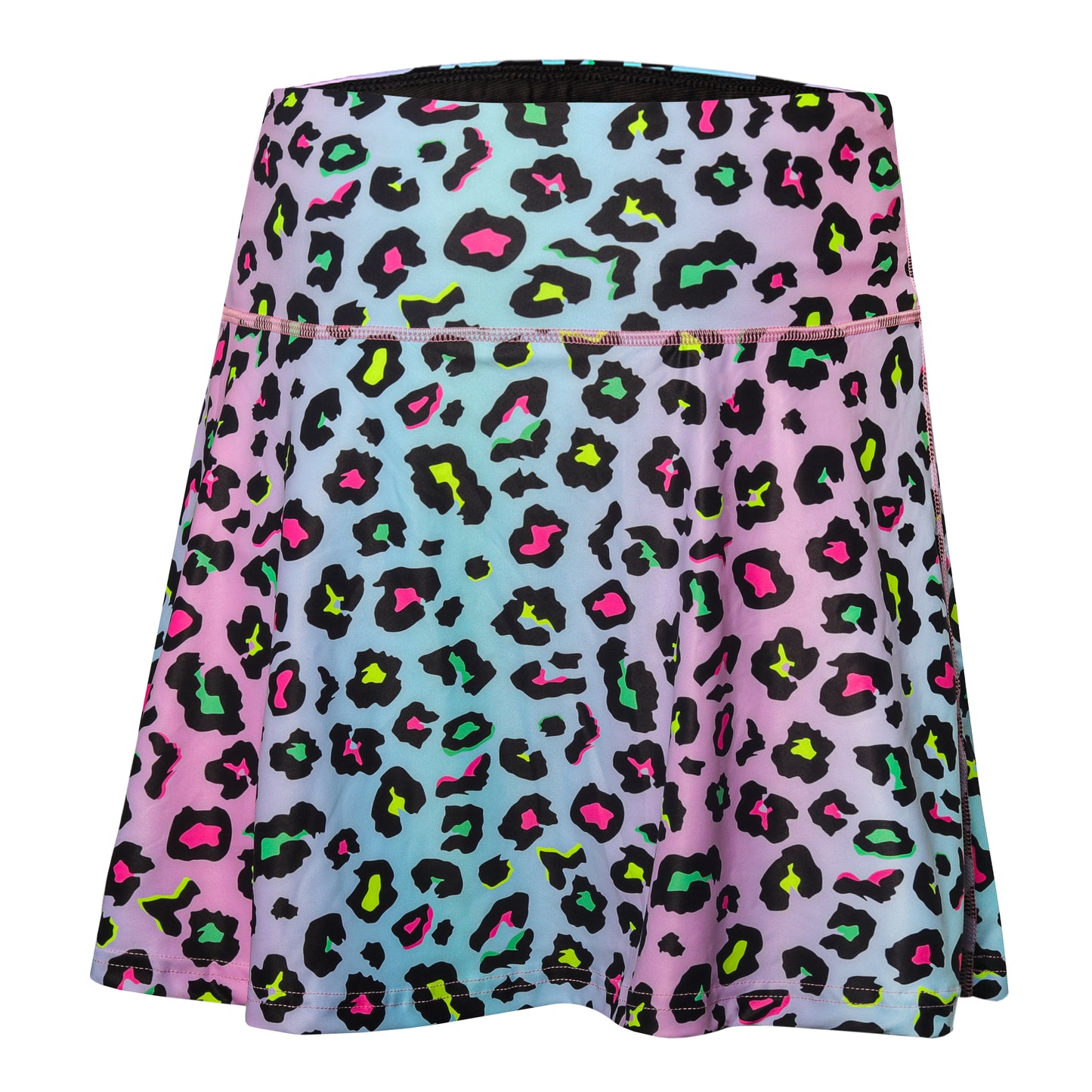 Women's Sky Leopard Print Skort with Back Zip Pocket